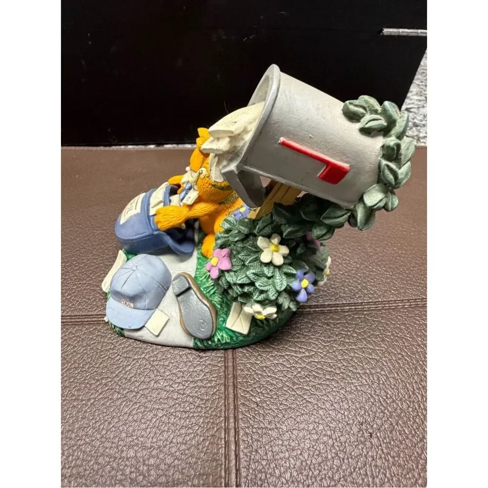 Garfield Mailbox Figurine - Orange, Blue, Green